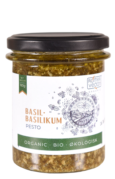 Basilikumpesto, 180 g. Økologisk